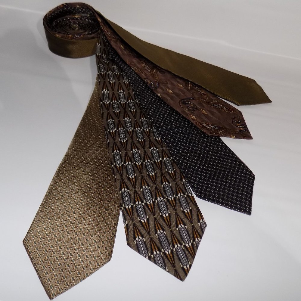 Jones New York / Zylos / Clay Brooke Ties Lot of 5 - Picture 1 of 7